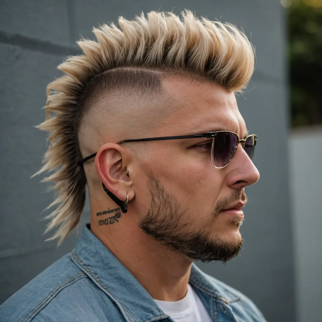 Mohawk Mullet Fadewhite man with mohawkstyl 0