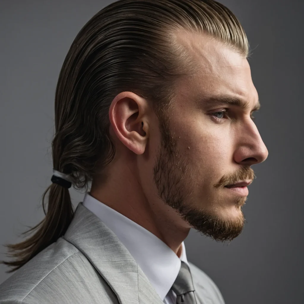 Mullet Fade with Drop Fade Curvewhite man w 3
