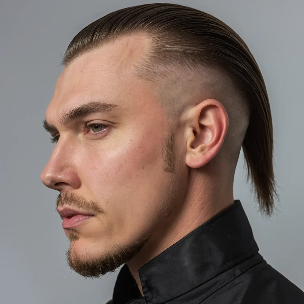 Mullet Fade with Razor Sharp Edgeswhite man 3