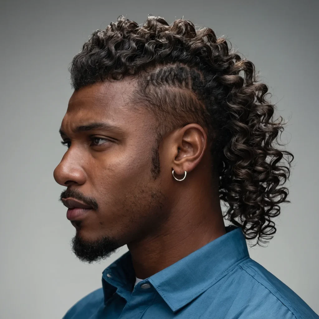 Natural Texture Burst MulletBlack man with 3