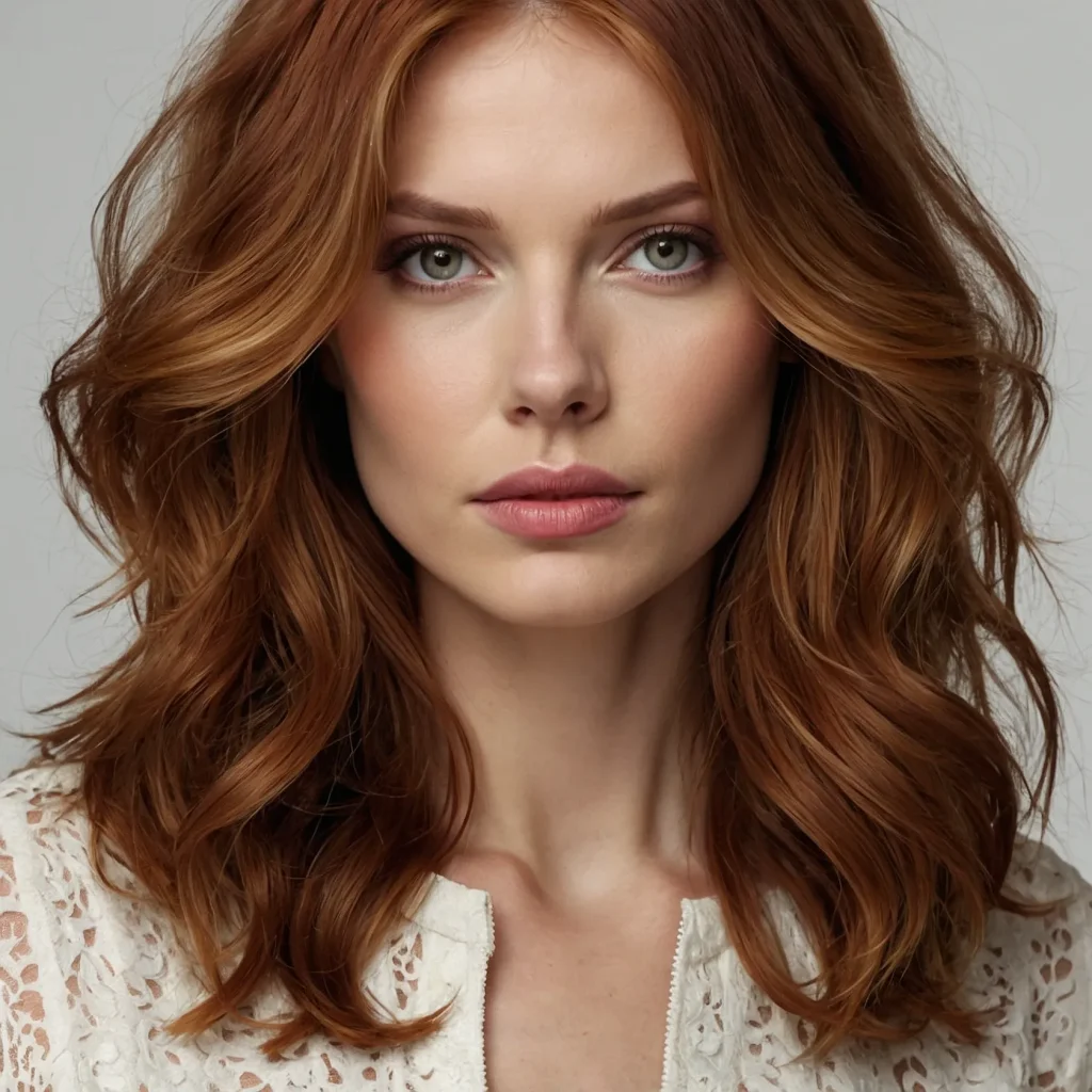 Realistic closeup of a woman with mediumlengt 0