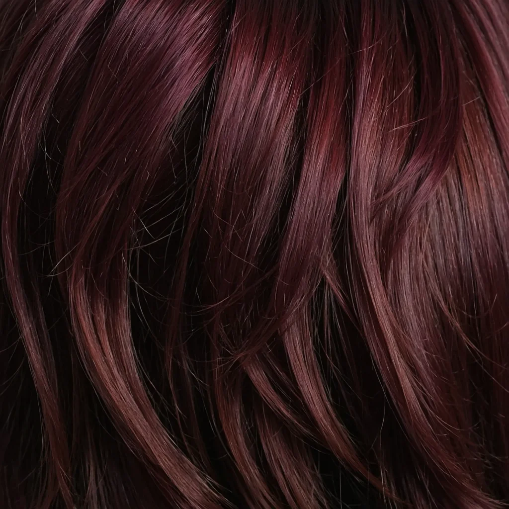 Realistic closeup of womans hair in dark 0