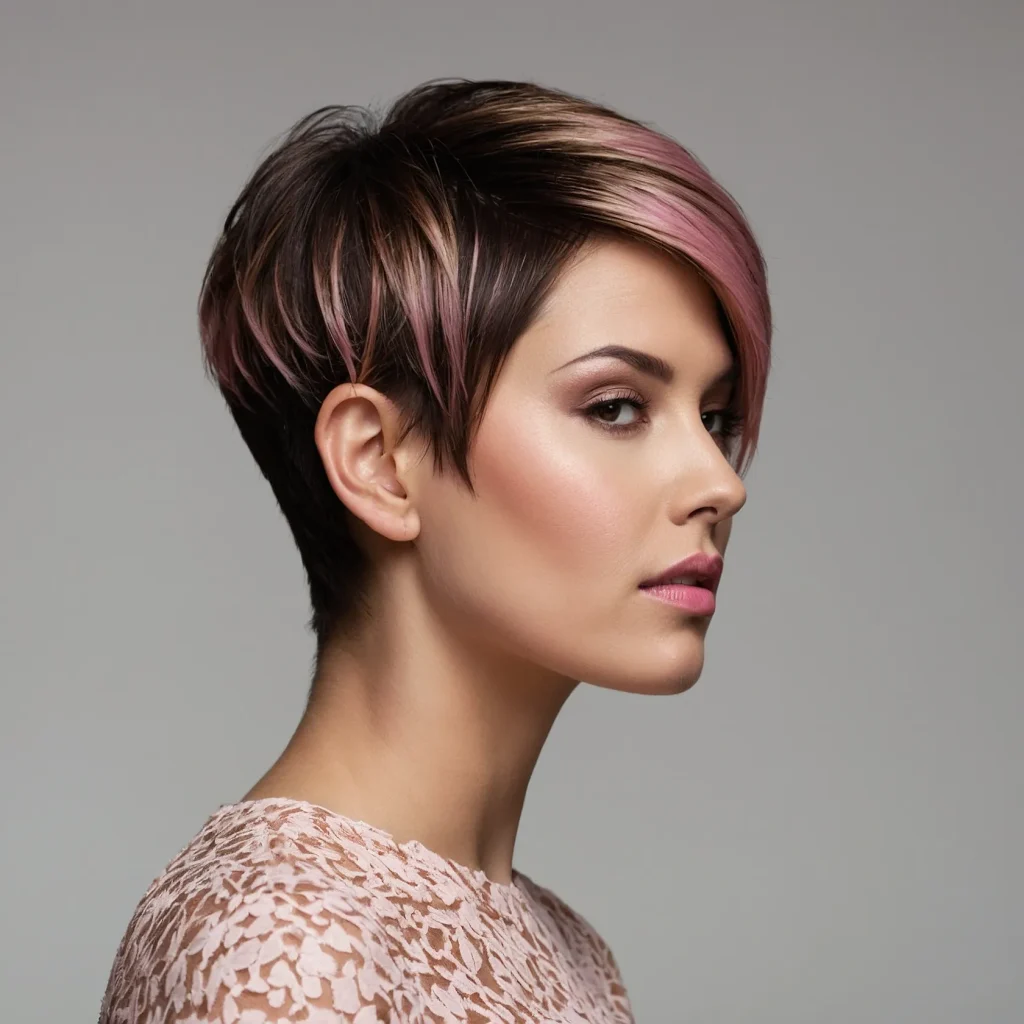Realistic photo of a woman with a sharply sty 0