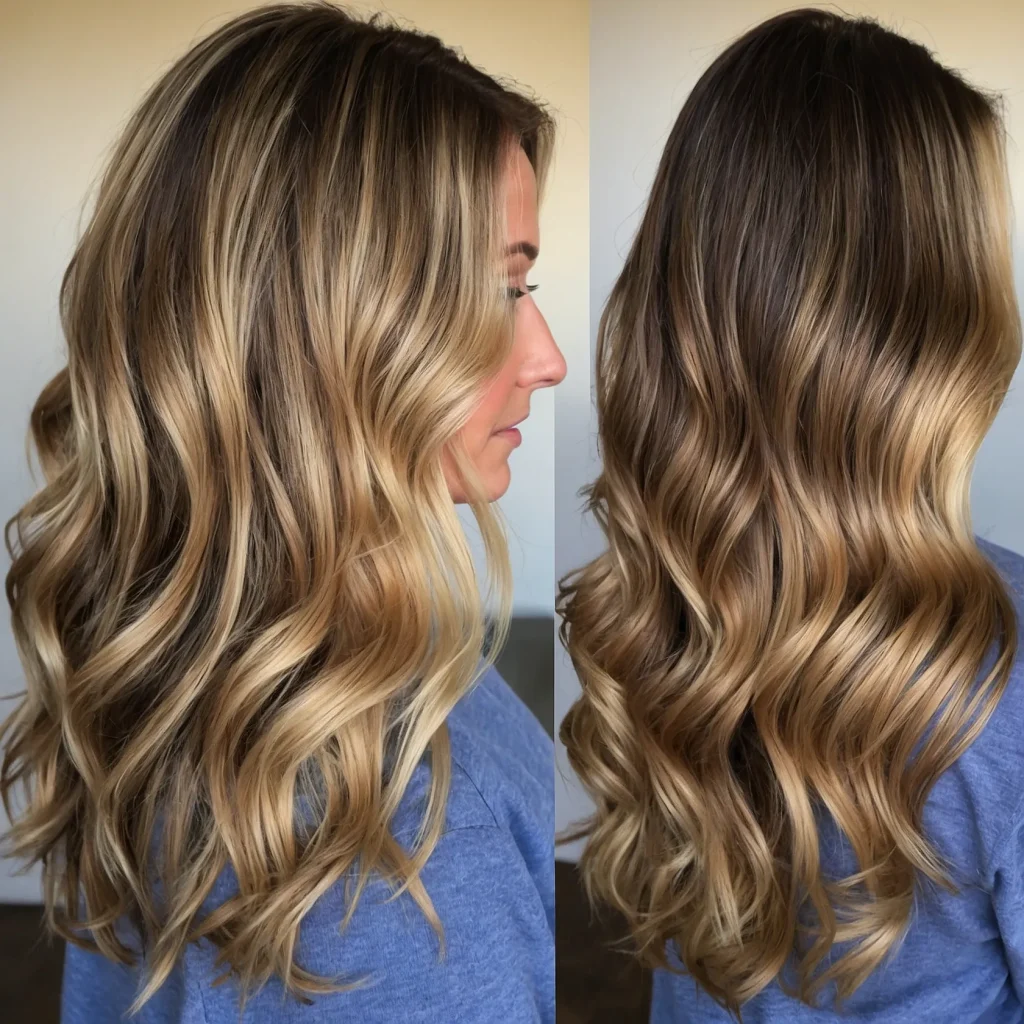 Realistic photo of woman with warm blonde r 0