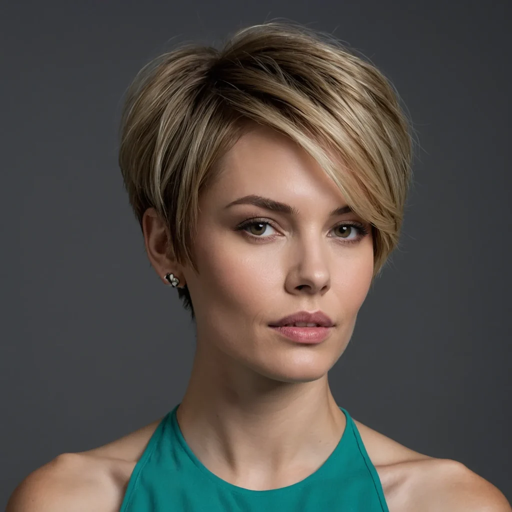 Realistic portrait of a woman with a Long Pix 1
