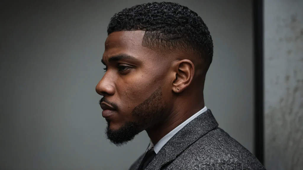 Short Blowout Taper FadeBlack man with shor 0
