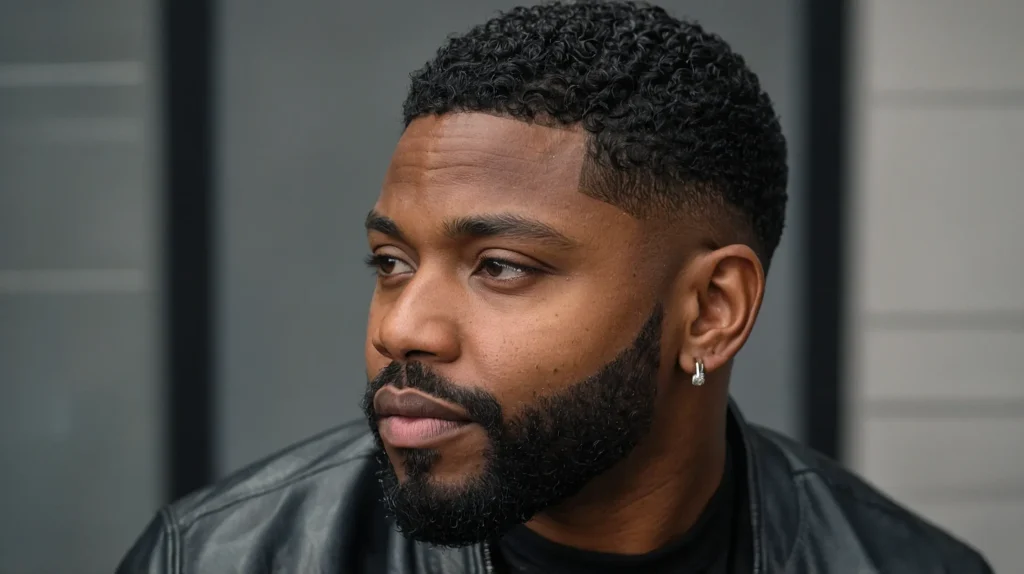 Short Blowout Taper FadeBlack man with shor 3 (2)