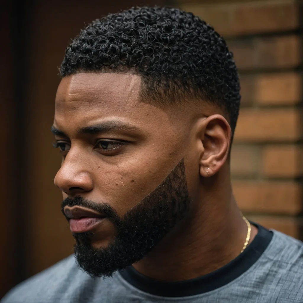 Skin Taper Fade for Black MenA Black man with 1