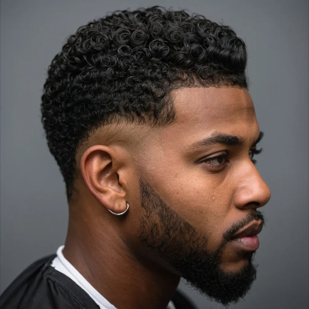 Skin Taper Fade for Black MenA Black man with 3