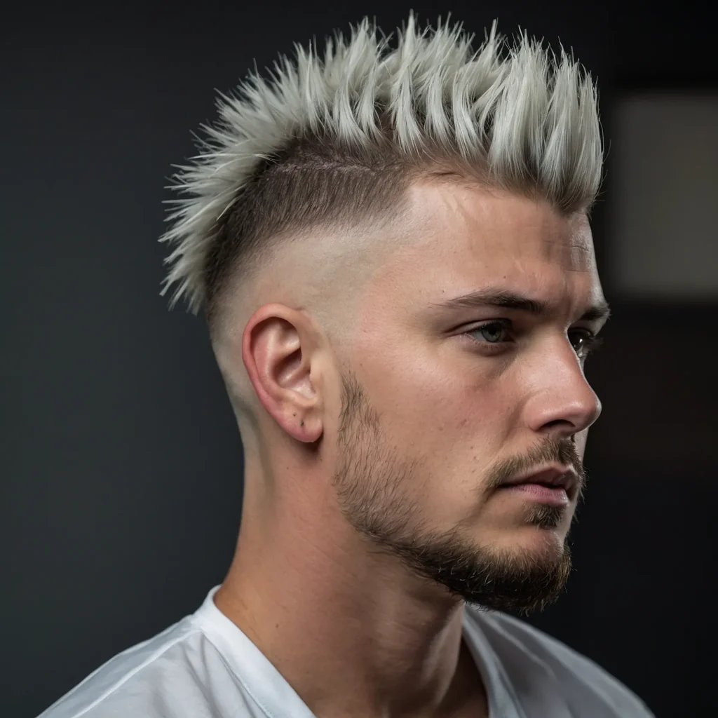 Spiky Mullet Fadewhite man with short spiky 3