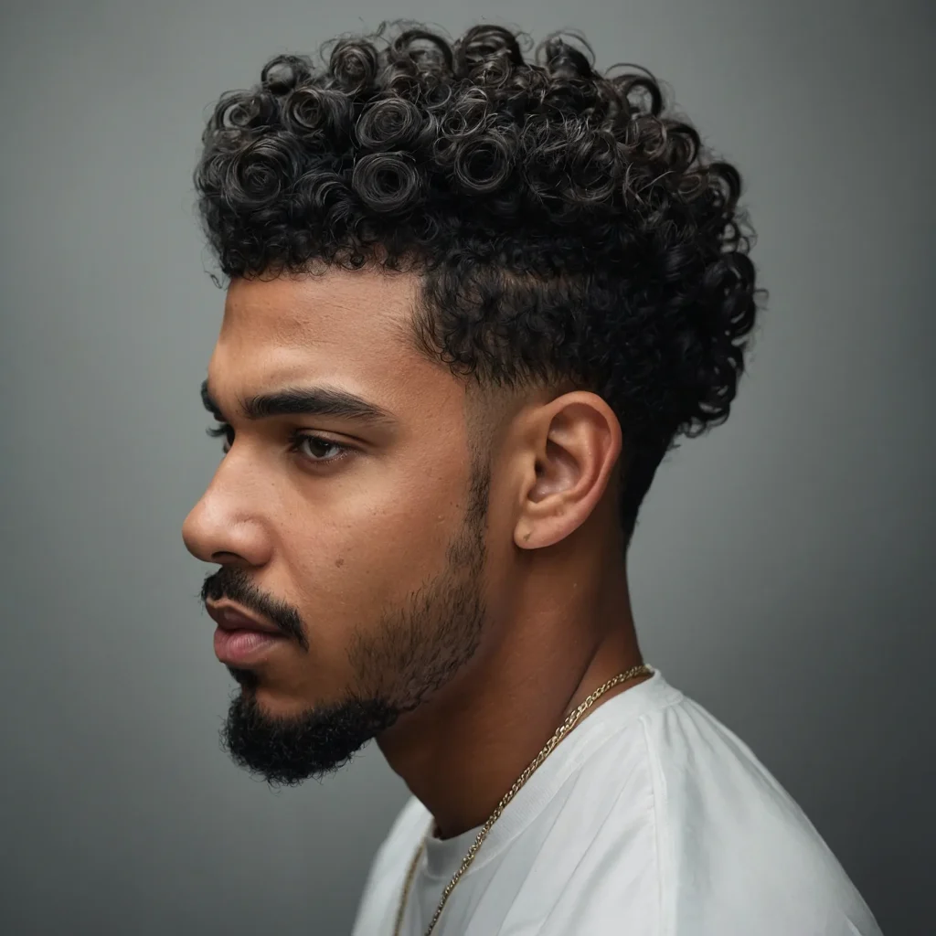 Sponge Curls with Low Drop FadePrompt Black m 3