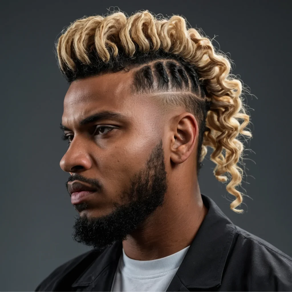 Sponge Twist Burst MulletBlack man with spo 0