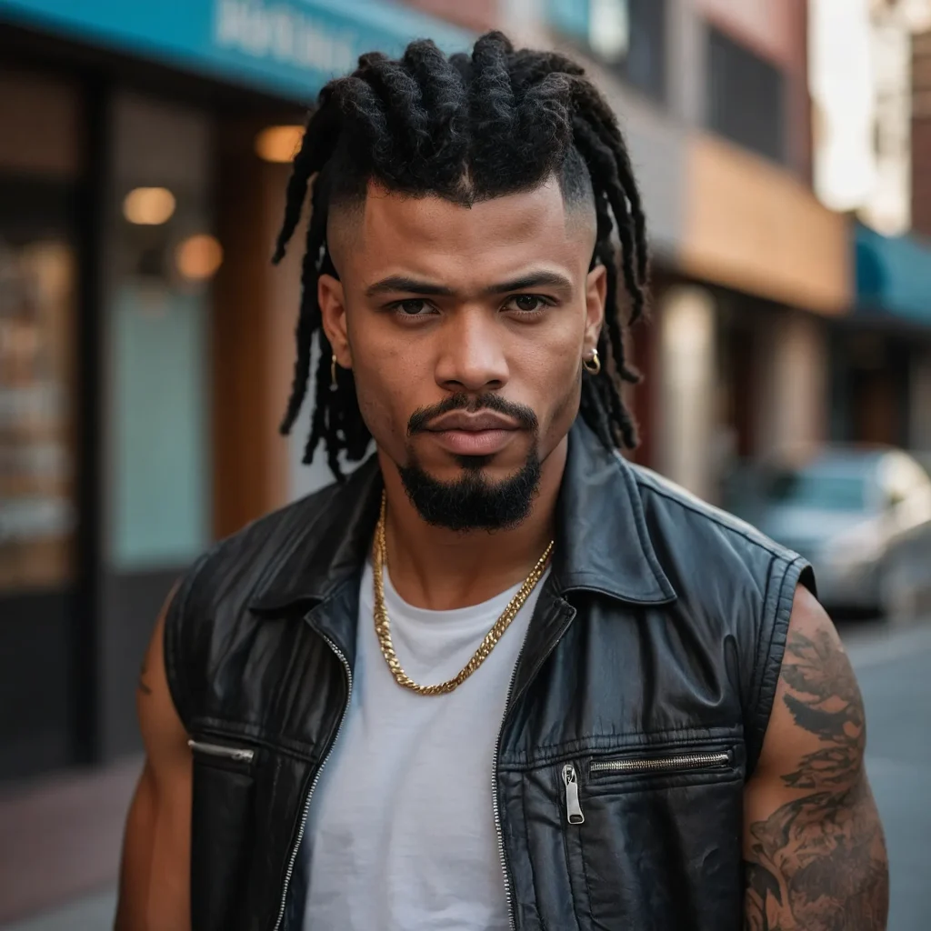 Taper Fade MulletPrompt Black men with mullet 0