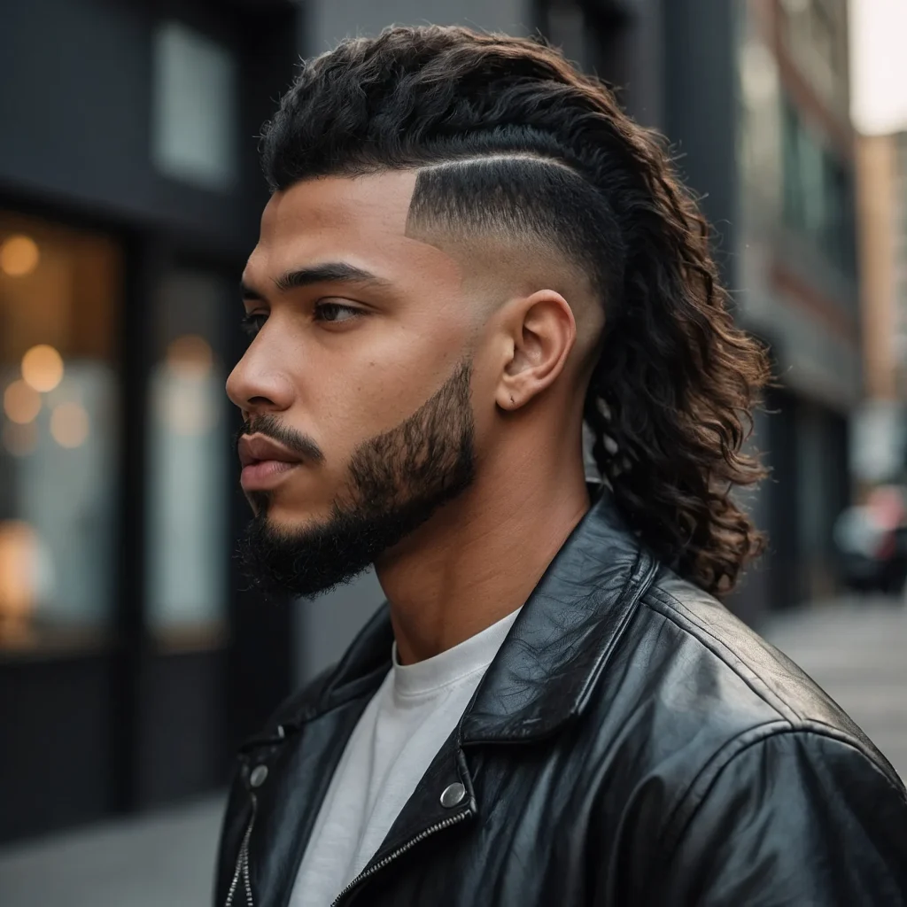 Taper Fade MulletPrompt Black men with mullet 3