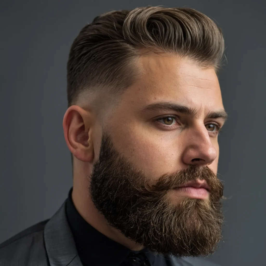 Taper Fade with Beard BlendNeatly trimme 0