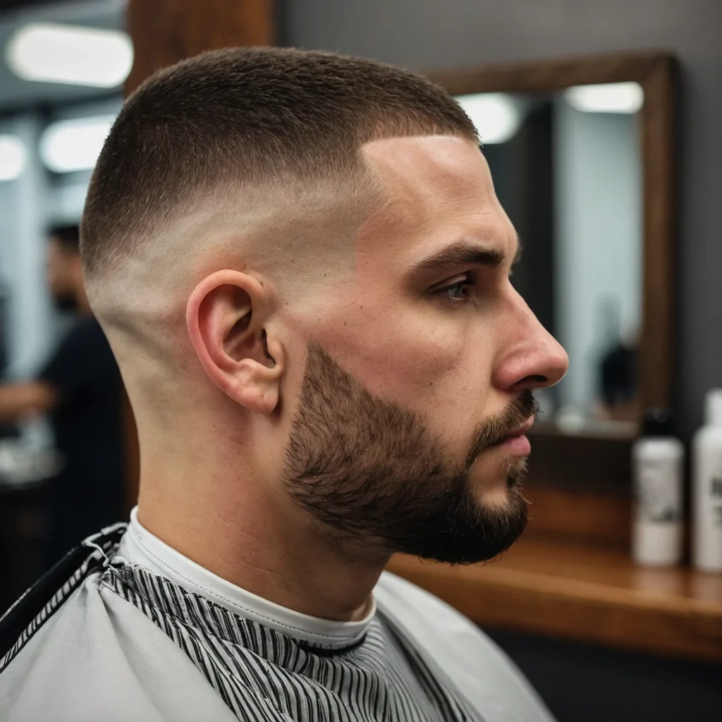 Taper Fade with Buzz CutA minimalist buz 3