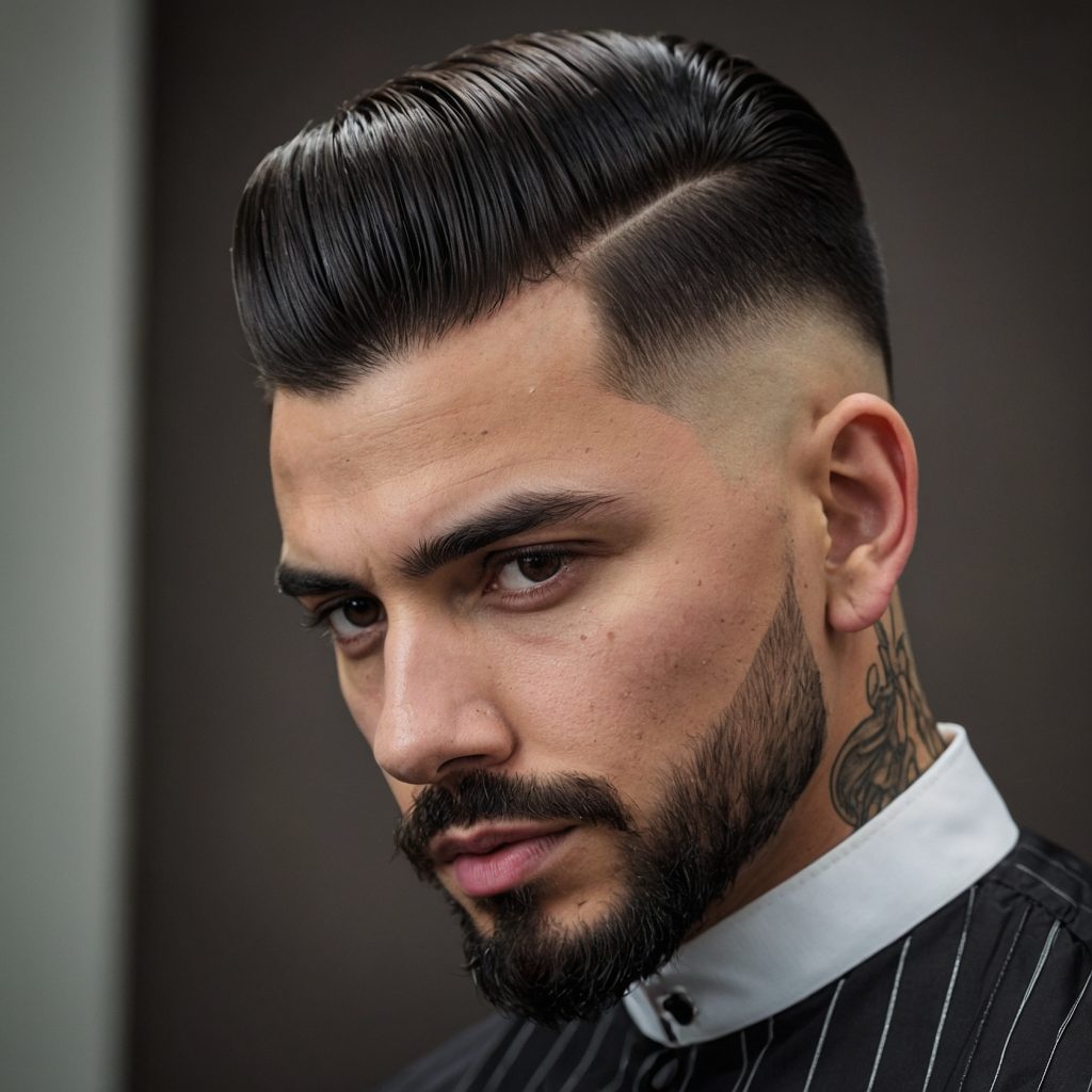 Taper Fade with Hard Partman with taper f 3