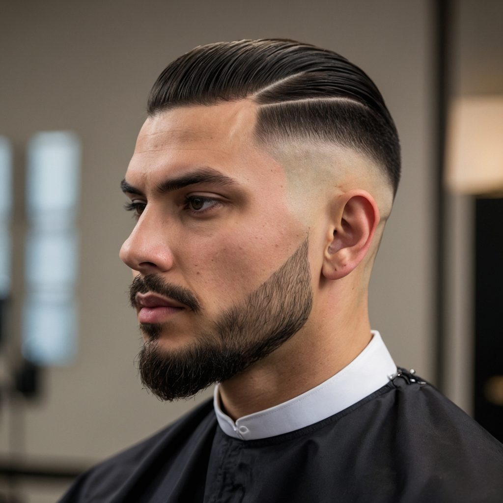 Taper Fade with Line Upman with taper fad 3