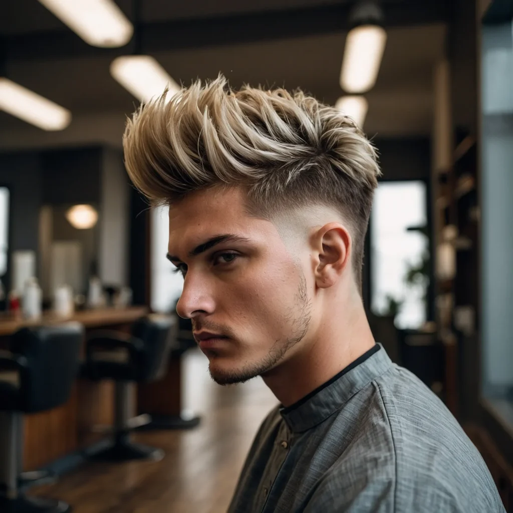 Taper Fade with Mop Top TextureLoose mes 0
