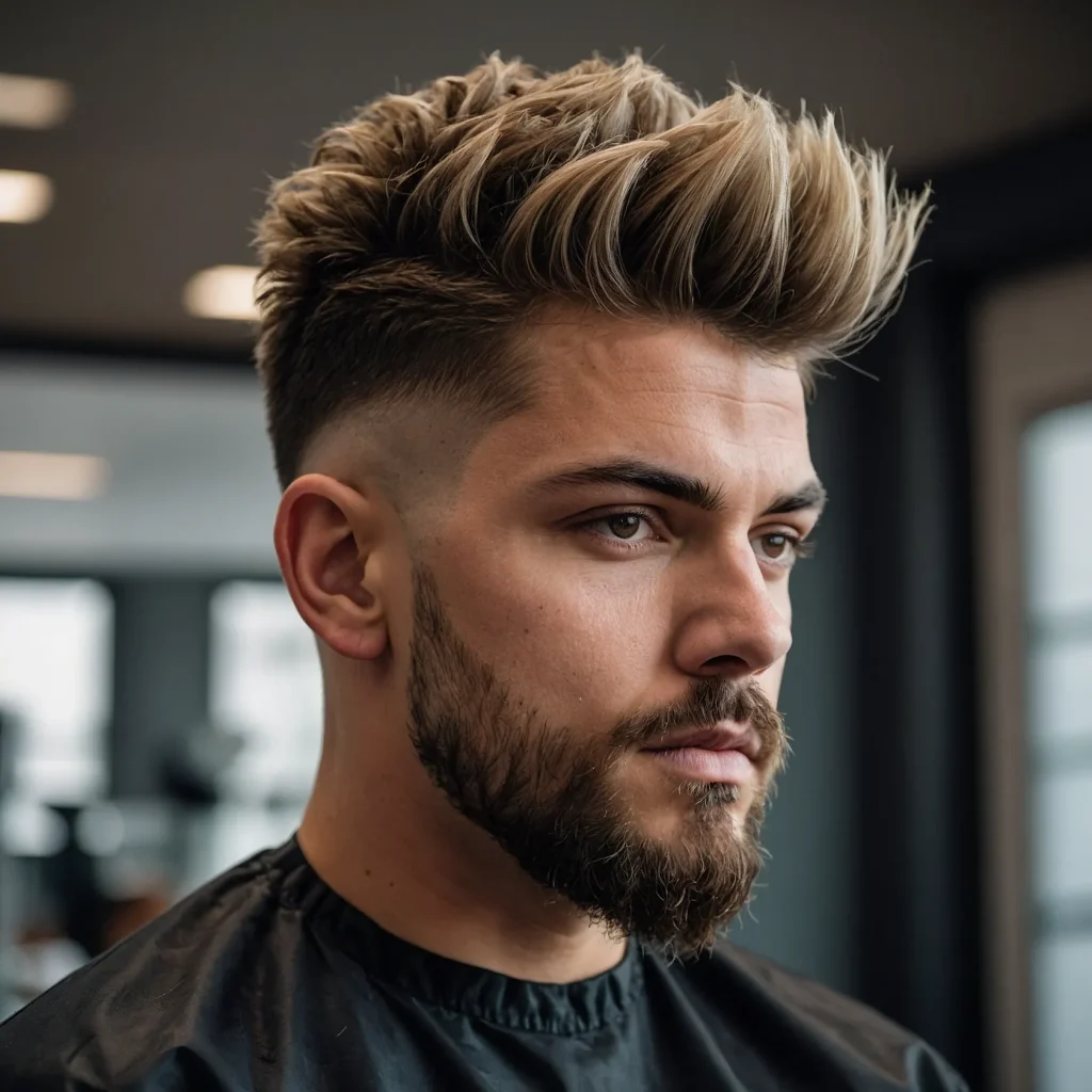 Taper Fade with Mop Top TextureLoose mes 3