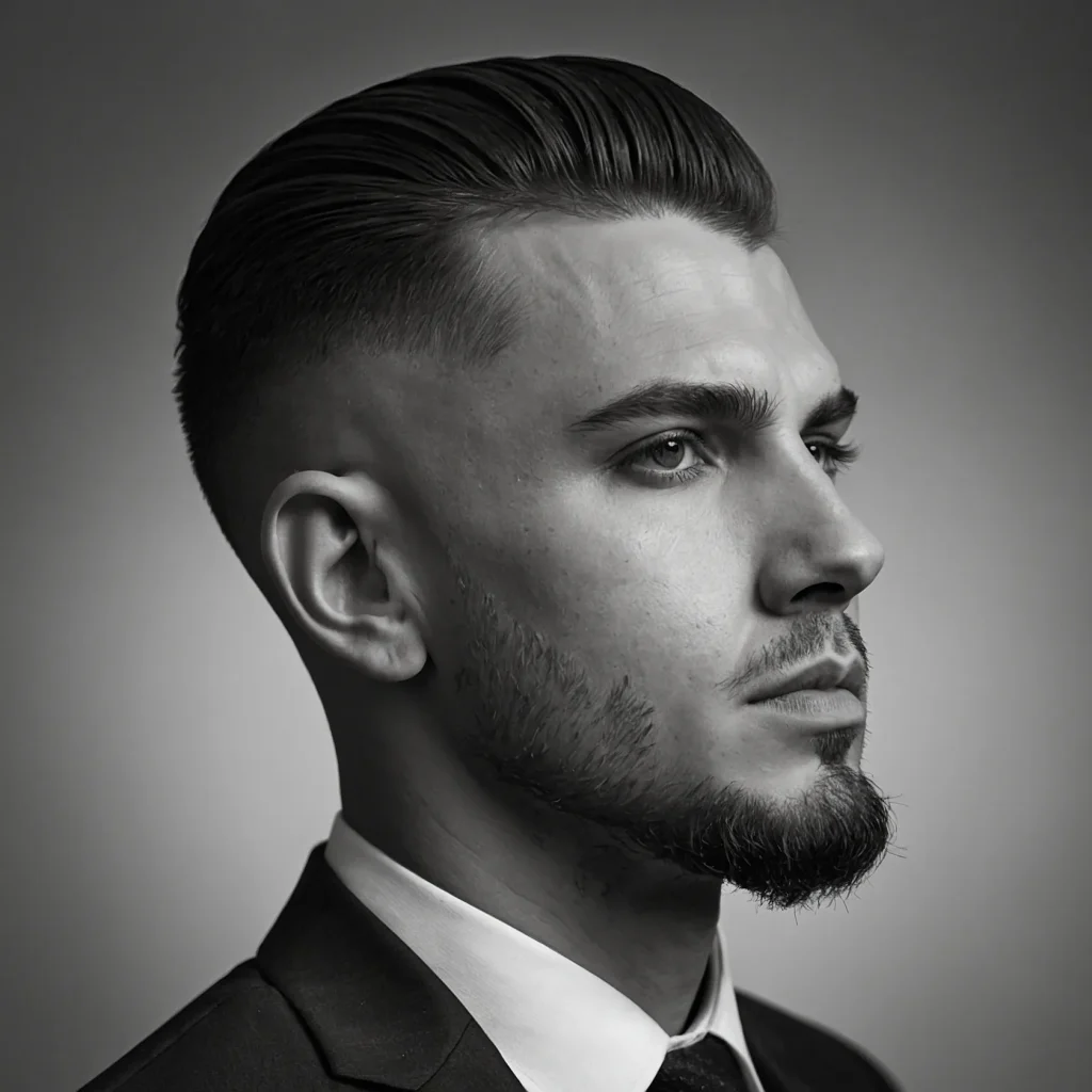 Taper Fade with Side PartDefined side pa 0