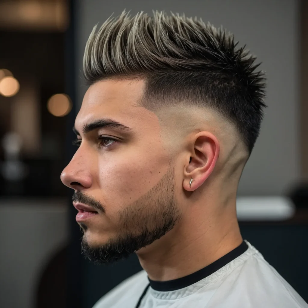 Taper Fade with Spiky HairShort spikes s 3