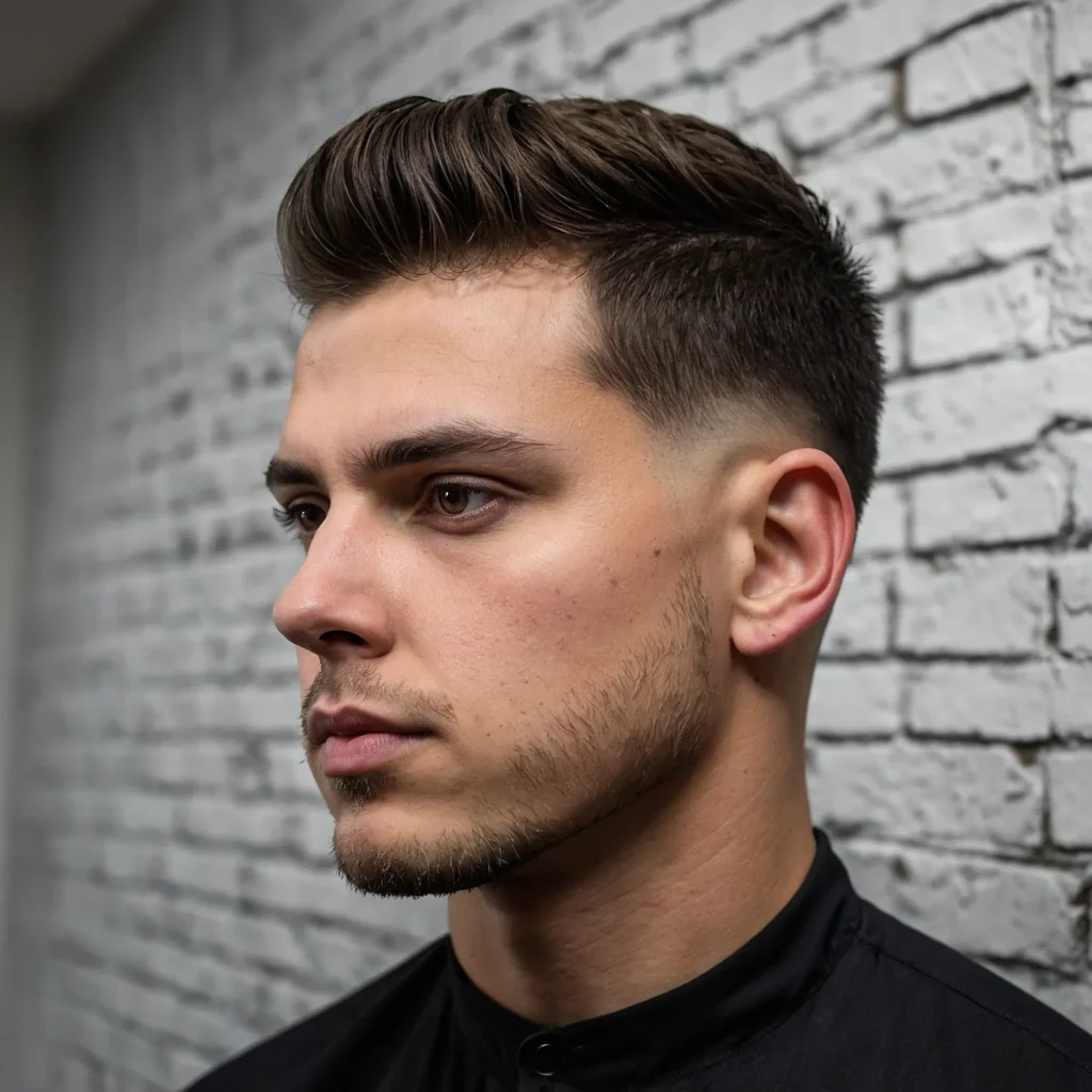 Taper Fade with Temple BurstA subtle bur 0