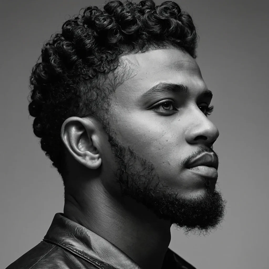 Taper Fade with TwistOut TopMediumlength 3