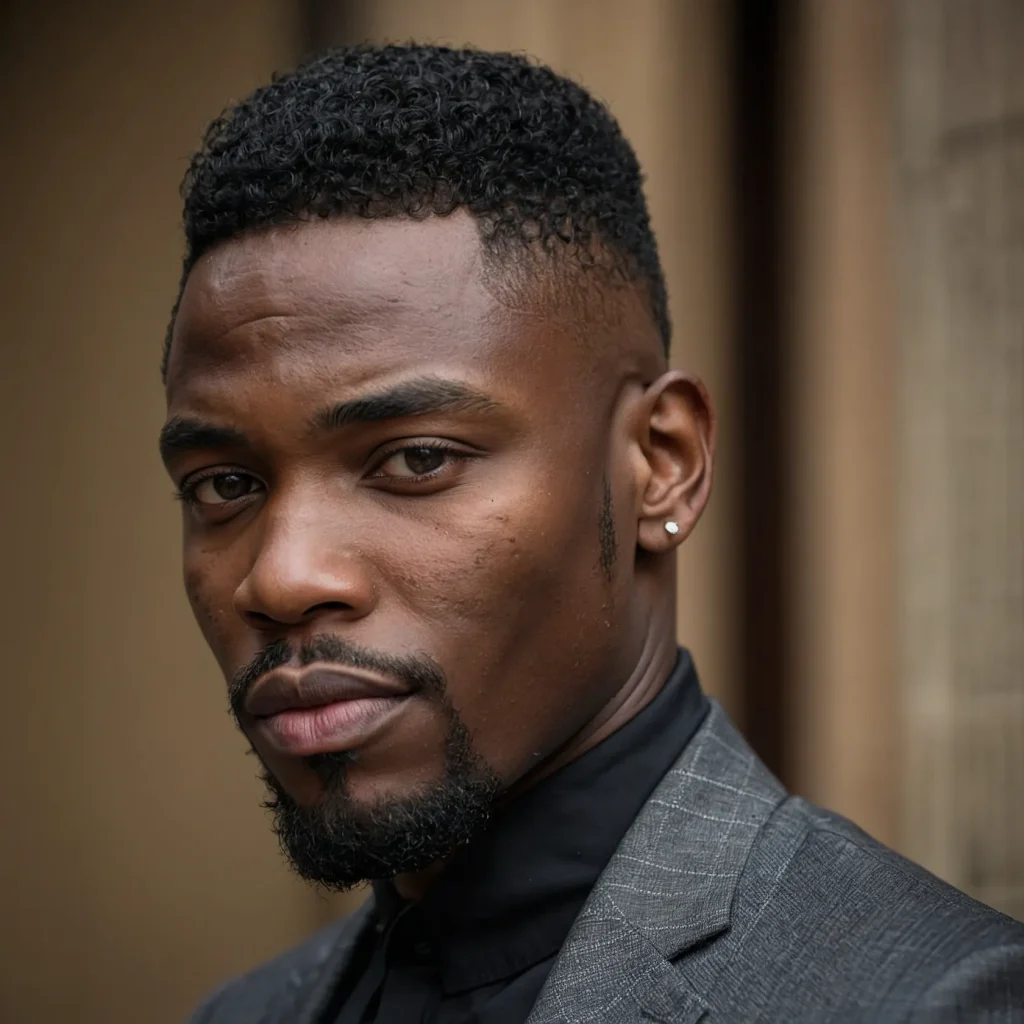 Temp Fade Drop ComboPrompt Black man with t 0