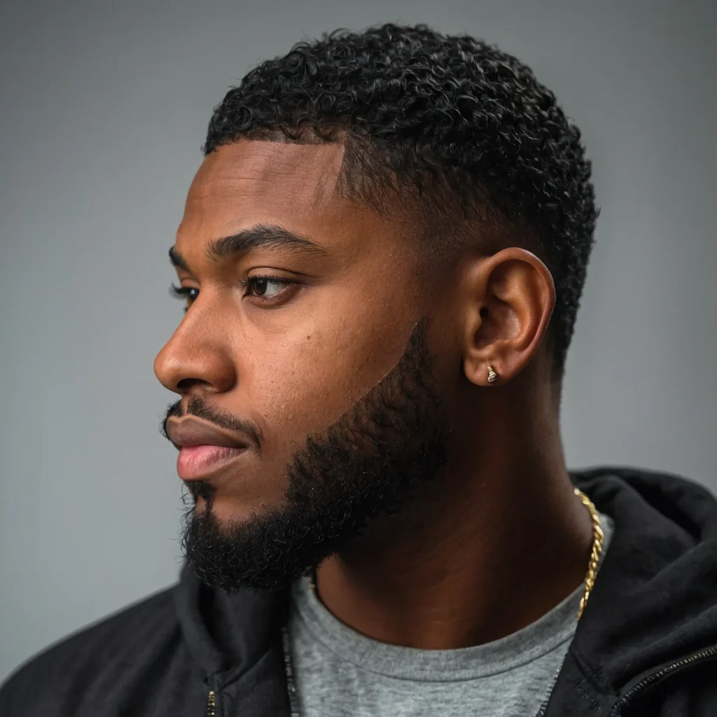 Temple Taper Fade for Black MenA Black man wi 1