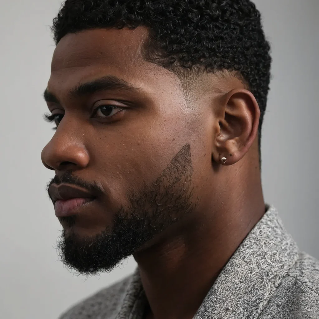 Temple Taper Fade for Black MenA Black man wi 3
