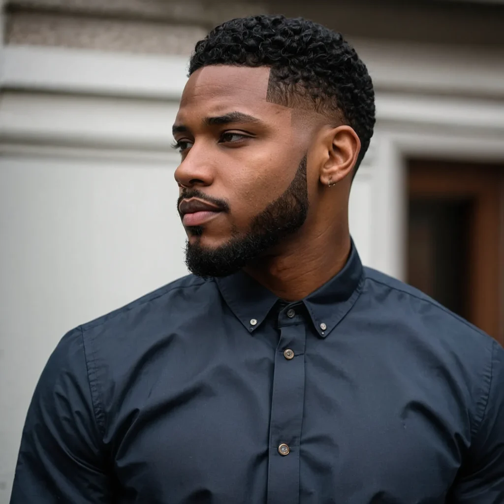 Temple Taper Fade for Black MenBlack man wi 2