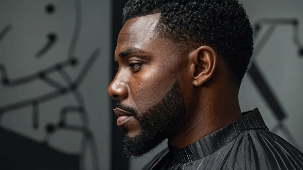Textured Blowout Taper with Line ArtBlack m 0