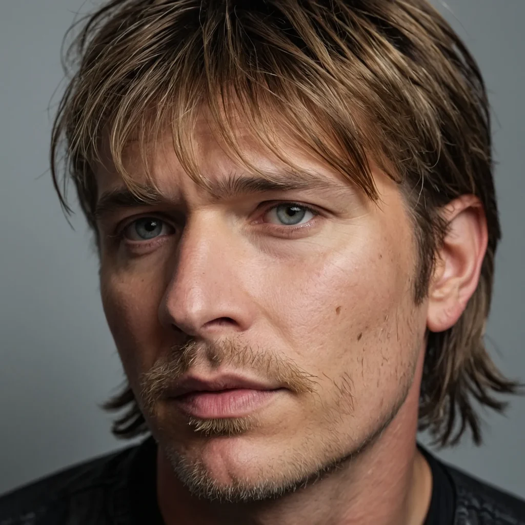 Textured Burst Mullet with Fringewhite man 3