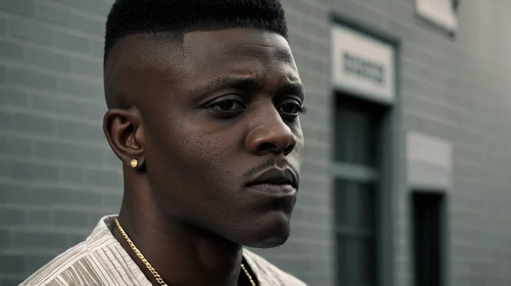 Thick Top Boosie FadeA frontfacing shot of 3