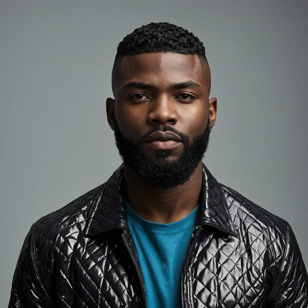 Wave Cut with Drop Fade and BeardPrompt Black 3