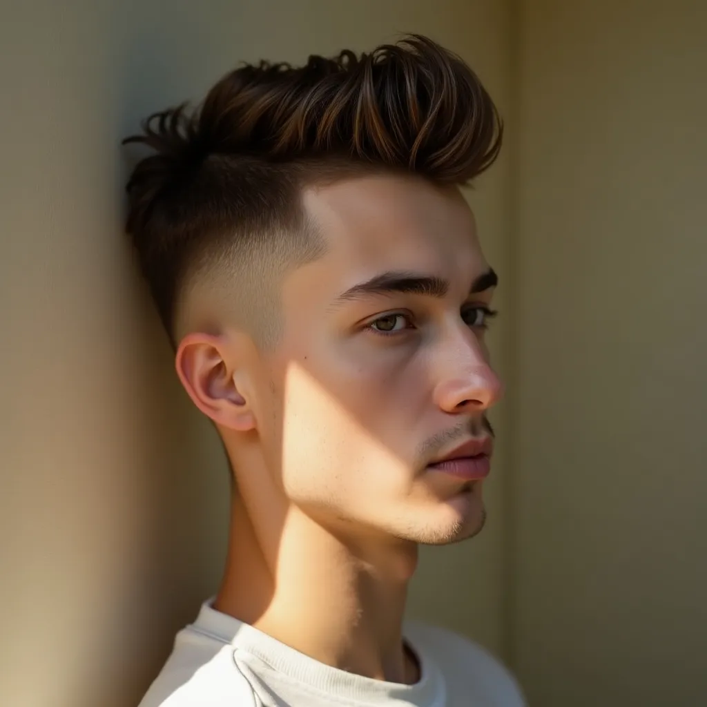 gentle softly lit portrait of a Caucasian male with 3