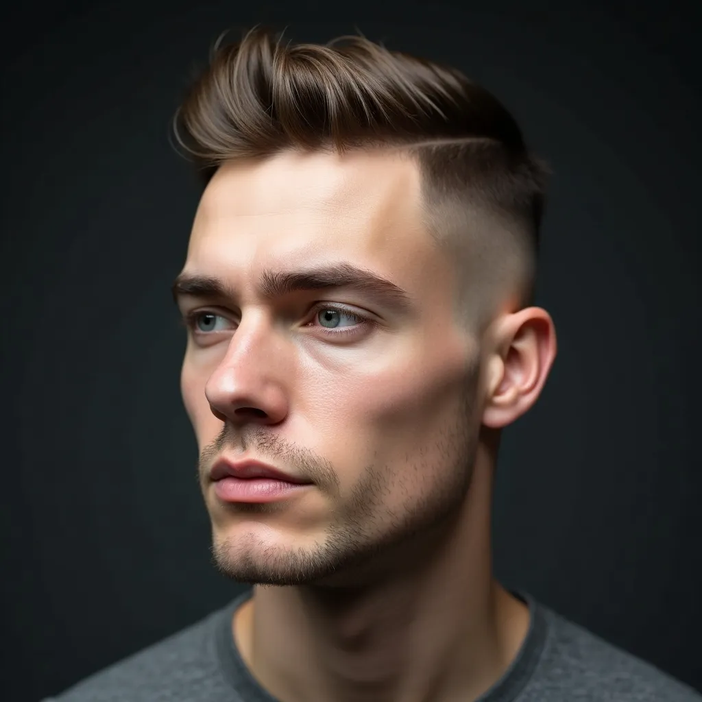 handsome white man with a chiseled facial structure 0
