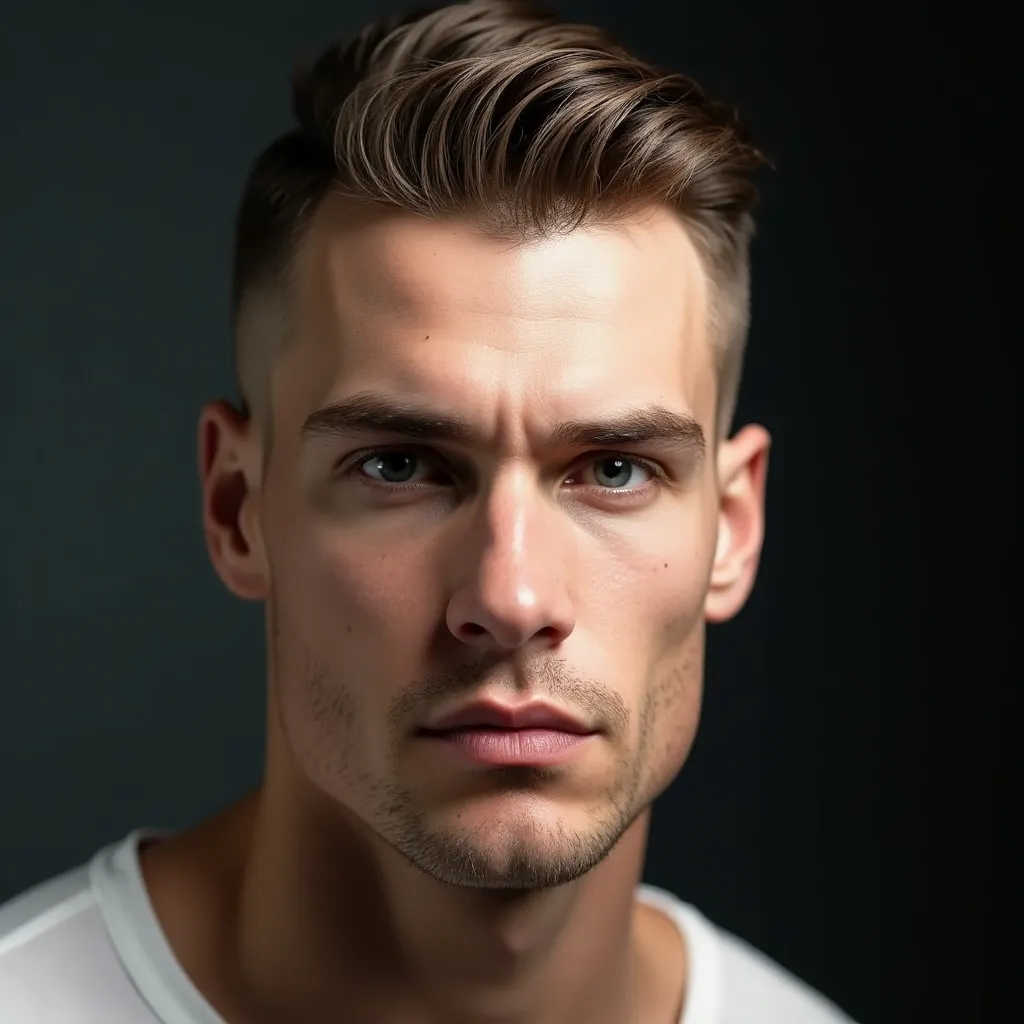 handsome white man with a chiseled facial structure 3