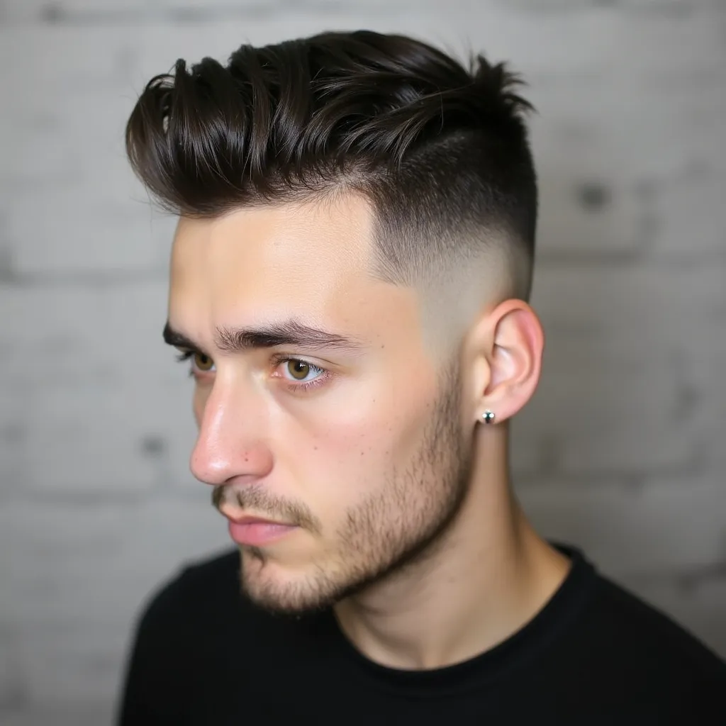 highcontrast profile portrait of a white male with 0