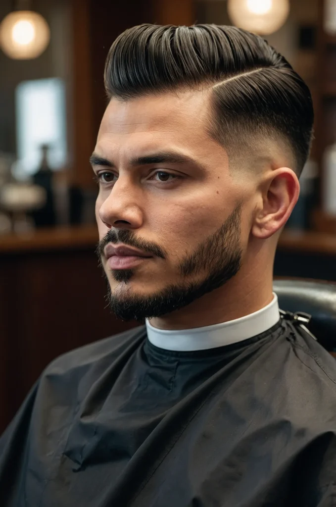 man with low taper fade gradual fade near 4