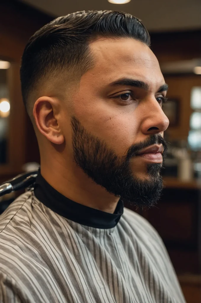 man with low taper fade gradual fade near 6