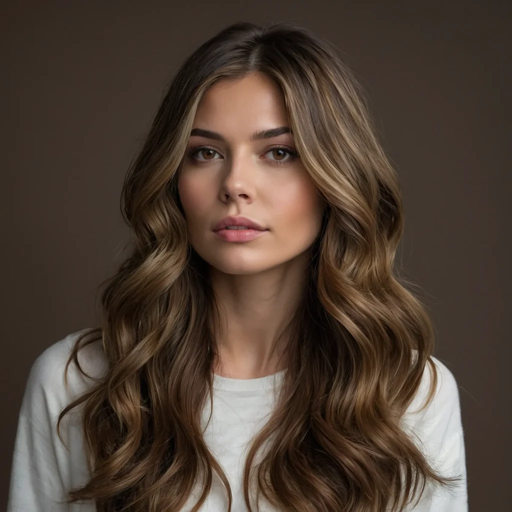 realistic photo of woman with medium to l 0