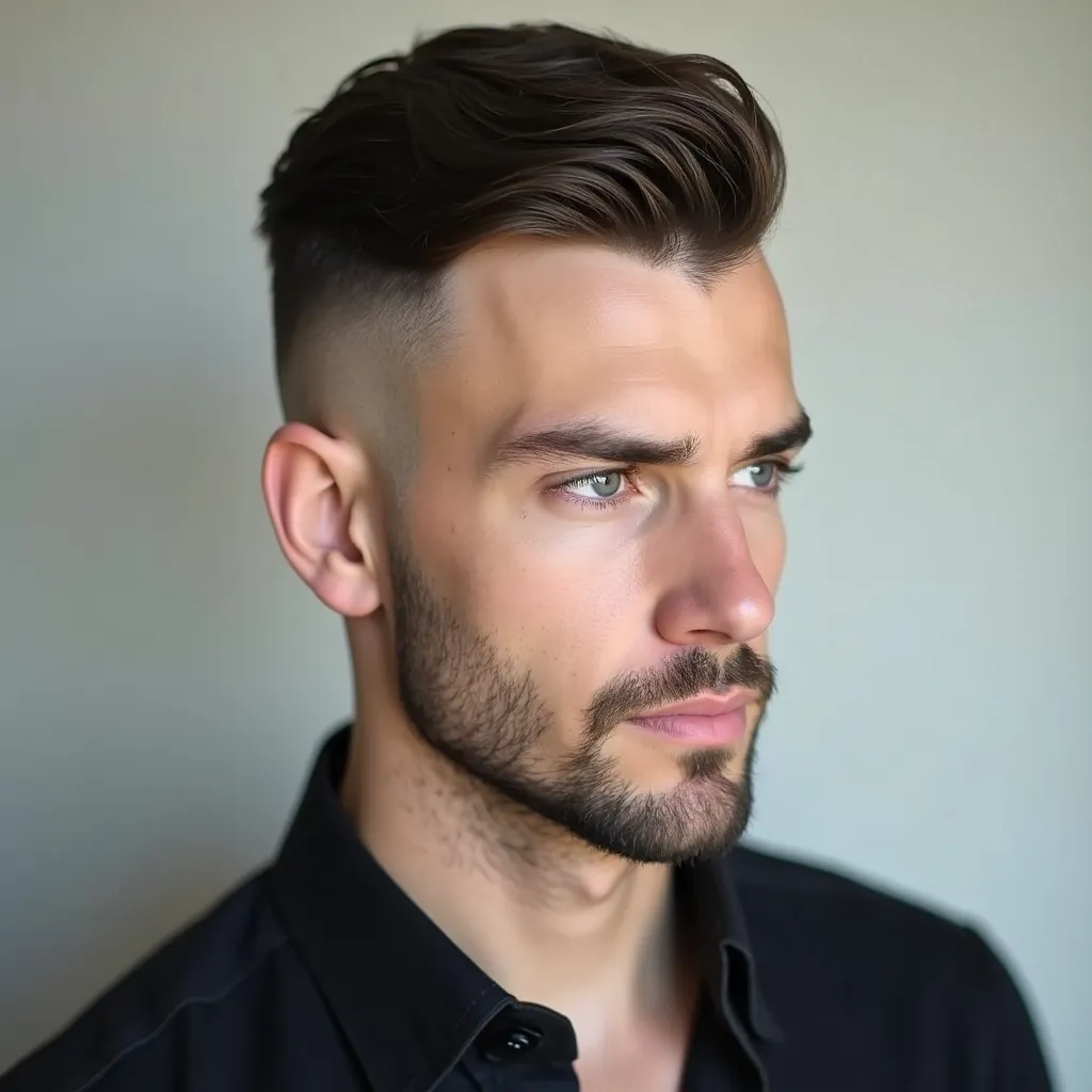 slender fairskinned white man with a strong jawline 0