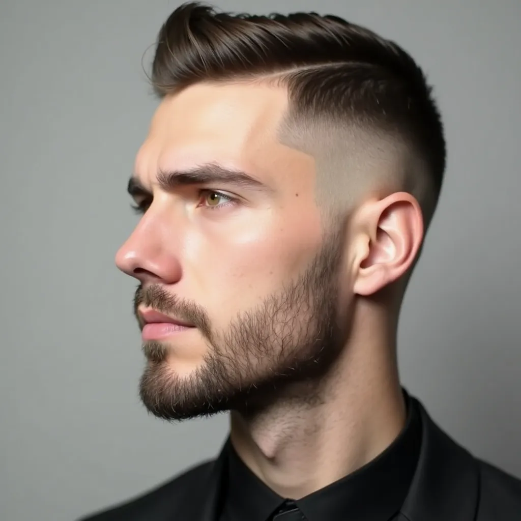 slender fairskinned white man with a strong jawline 3