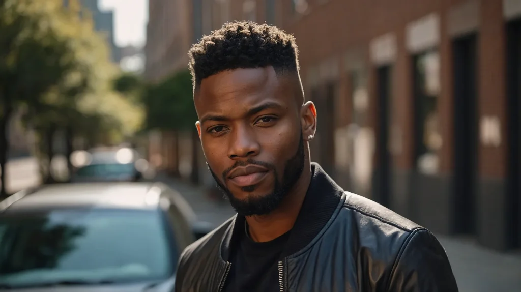 stylish Black man with highvolume blowout 3
