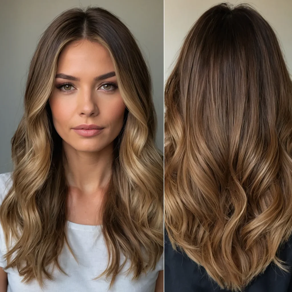 woman with salonstyled hair showcasing w0