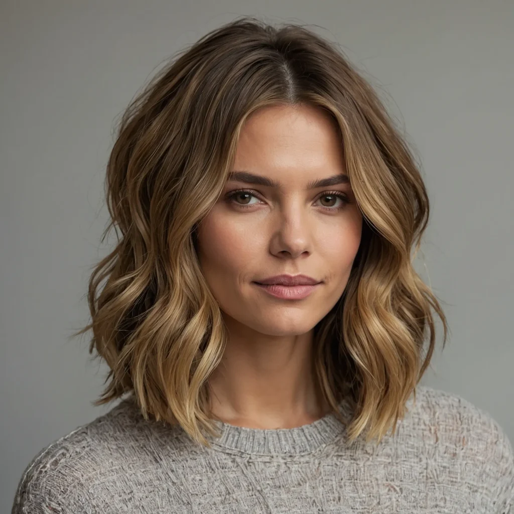 woman with shoulderlength lob haircut fe0