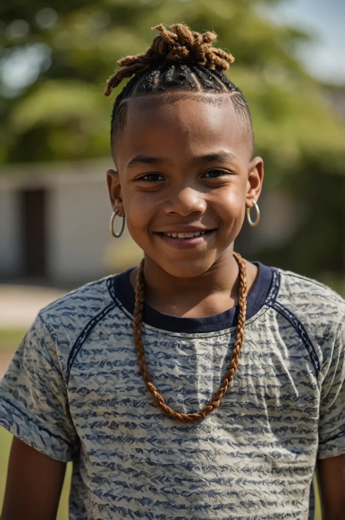10 Braided Top with FadeA young Black boy wit 3