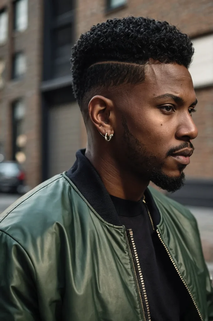 10 Burst Taper Fade Black man with a burst ta 2